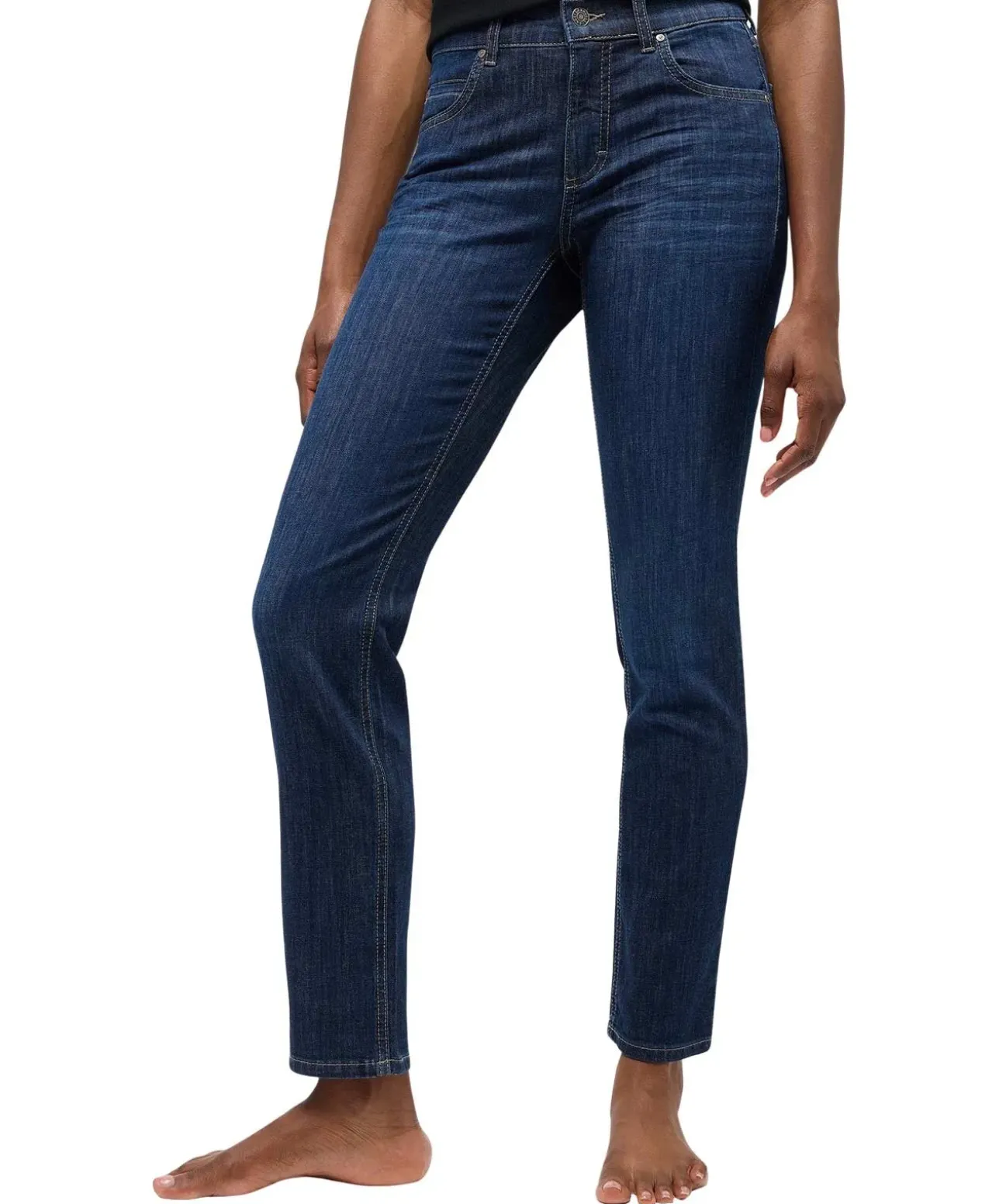 Angels Cici Straight Jeans in Used Optik mit Crinkle