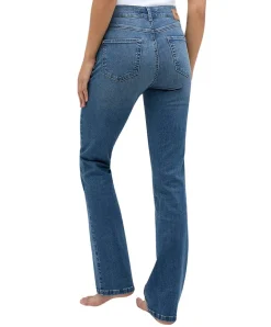 Angels Jeans Leni mit Bootcut in mittelblauer Waschung