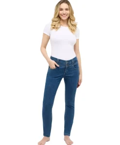 Angels Jeans Skinny Button mit Doppelknopf in Stonewash