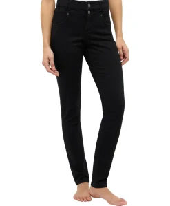 Angels Jeans Skinny Button mit Doppelknopf in Schwarz