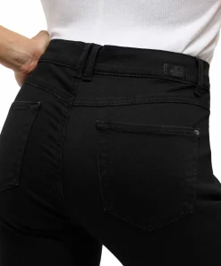 Angels Jeans Skinny Button mit Doppelknopf in Schwarz