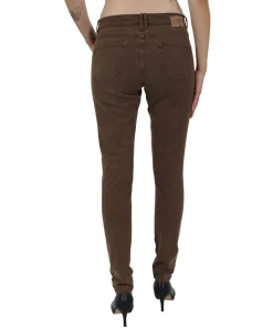 Angels Jeans Skinny Button in dunklem Brown Used