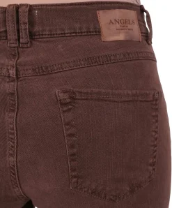 Angels Jeans Skinny Button in dunklem Brown Used