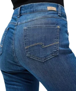 Angels Jeans Straight Fit Cici im zeitlosen Blue Used