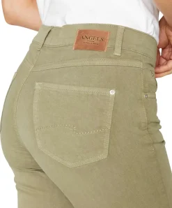 Angels Jeans Straight fit Cici in Light Khaki Used