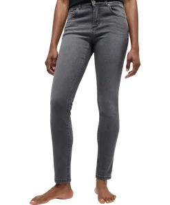 Angels Jeans Straight Fit Cici in grauer Used-Waschung
