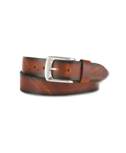 Bernd Götz Damengürtel aus Walkleder in Cognac-Braun
