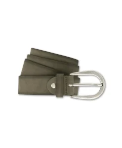 Bernd Götz Gürtel aus Veloursleder in Olive
