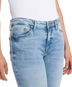 Coss Jeans Alan mit Skinny Fit in hellblauer Used Waschung