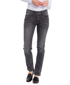 Cross Anya - dunkelgraue Jeans mit modischen High Waist