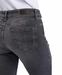 Cross Anya - dunkelgraue Jeans mit modischen High Waist