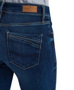 Cross Anya - Hoch sitzende, Slim-Fit-Jeans in dunkelblau