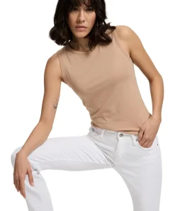 Cross Anya Jeans Slim Fit mit hohem Bund in Weiß