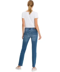 Cross Damen Jeans Regular Fit Rose in hellem Blue Used
