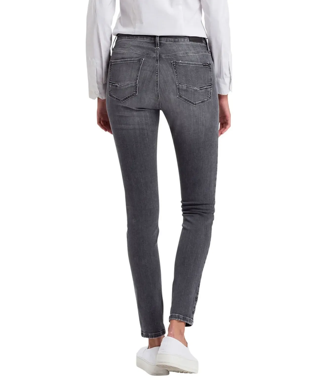Cross Damen-Jeans Skinny Fit Alan in grauem Grey Used
