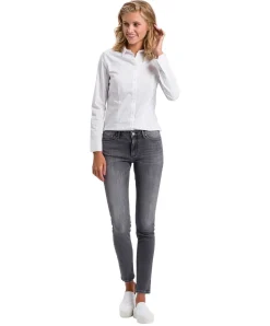 Cross Damen-Jeans Skinny Fit Alan in grauem Grey Used