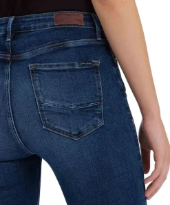 Cross Damen-Jeans Skinny Fit Alan in dunklem Ocean Blue