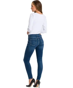 Cross Jeans Alan - Skinny fit Jeans in mittelblauer Dark Waschung