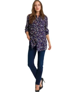 Cross Jeans Anya - Slim fit Jeans in Dark Blue Färbung
