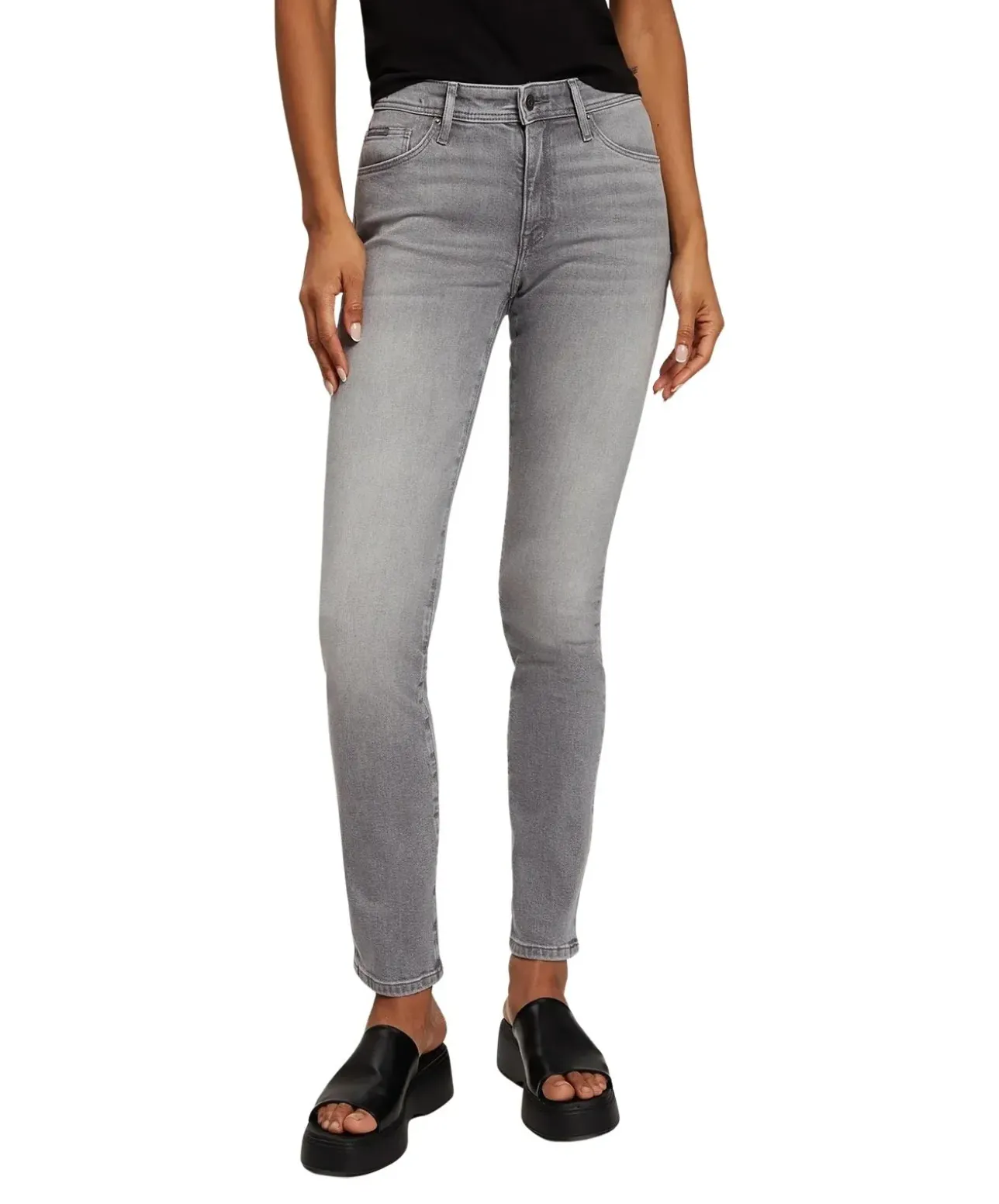 Cross Jeans Anya in grauer Waschung mit hohem Bund