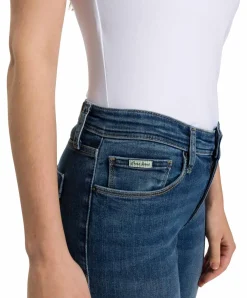 Cross Jeans Anya in Mittelblau mit hohem Bund