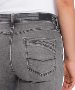 Cross Jeans Anya in verwaschenem Grau mit hohem Bund