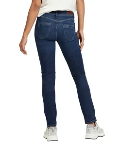 Cross Jeans Anya mit High Waist in mittelblauer Waschung