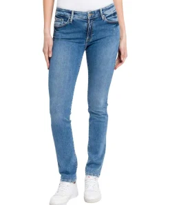 Cross Jeans Anya mit hohem Bund in Mittelblau