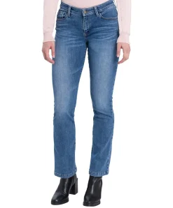 Cross Jeans Bootcut Lauren mit High Waist in Mittelblau