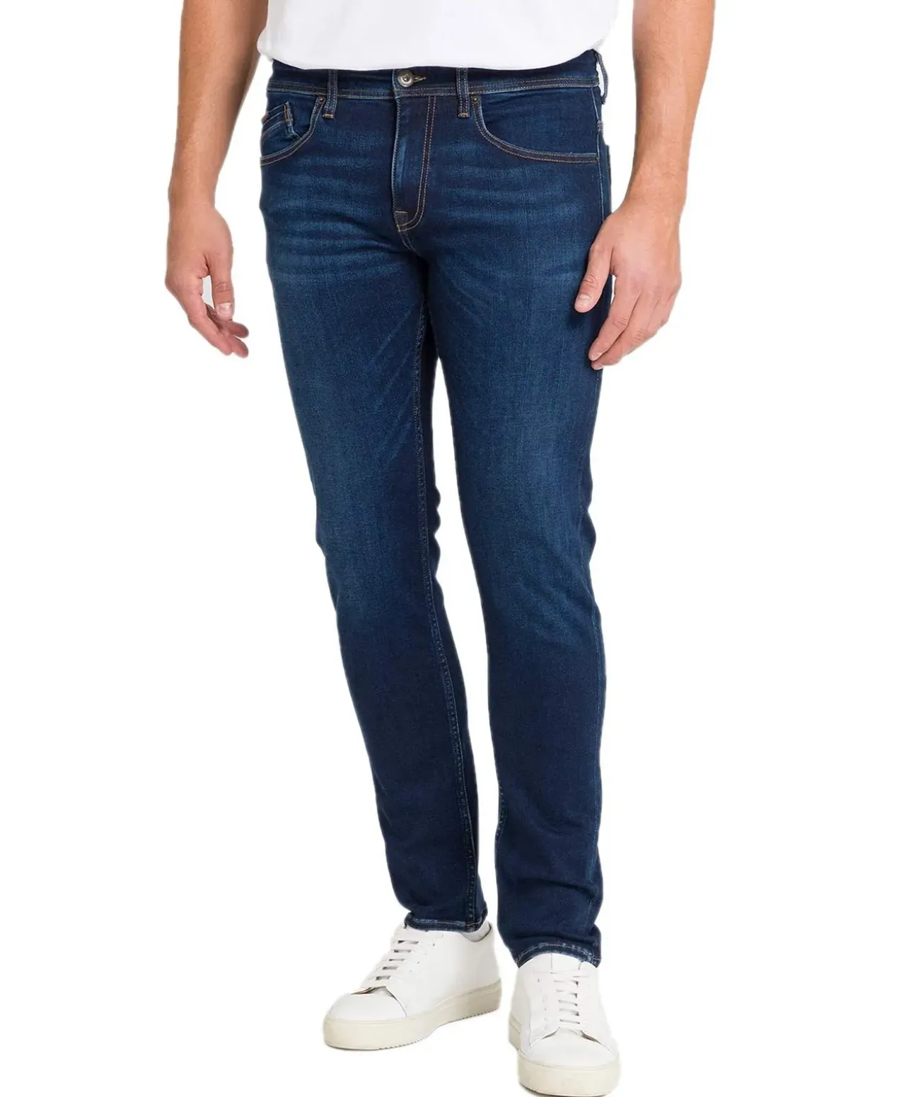 Cross Jeans Jimi im Slim Fit aus mittelblauem Sweat Denim