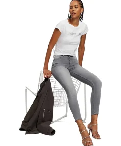 CROSS Jeans Judy in grau mit Skinny Fit und hohem Bund