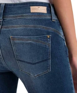 Cross Jeans Regular Fit Loie in Dark Blue mit Doppelknopf