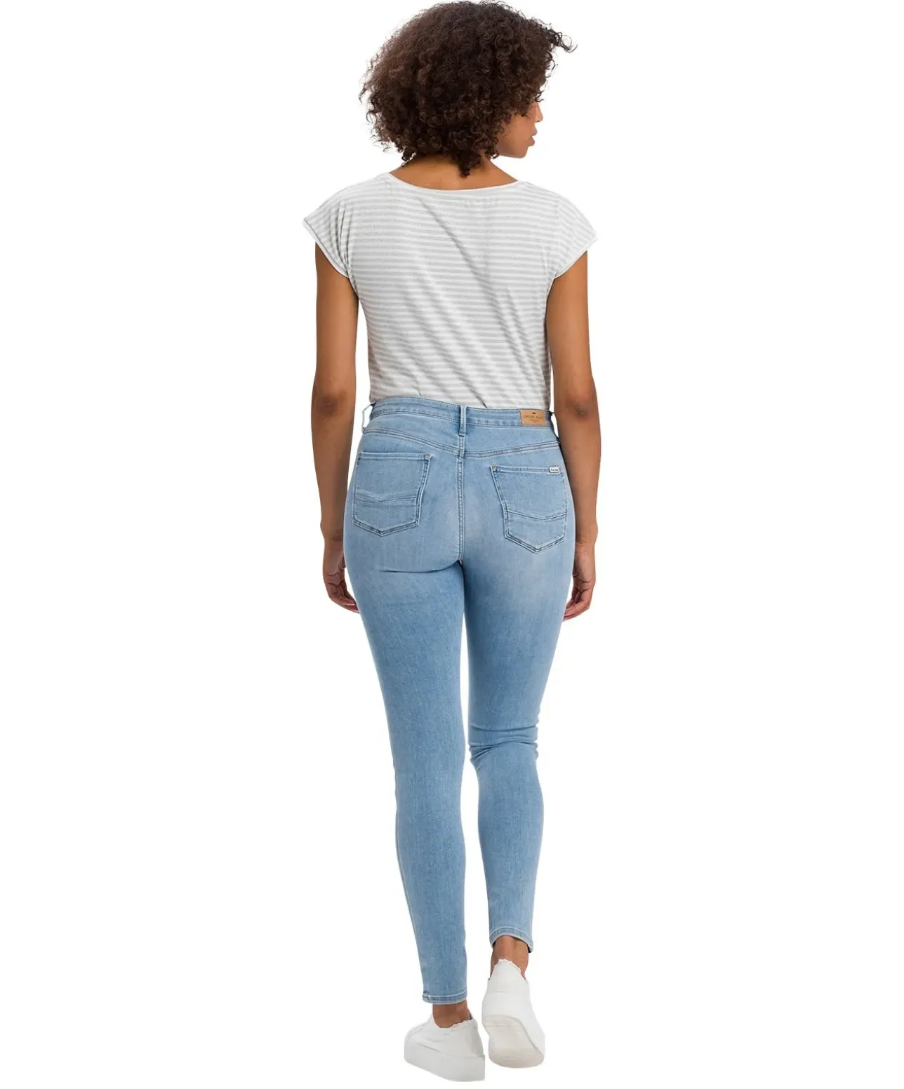 Cross Jeans Skinny Fit Alan mit High Waist in hellblau