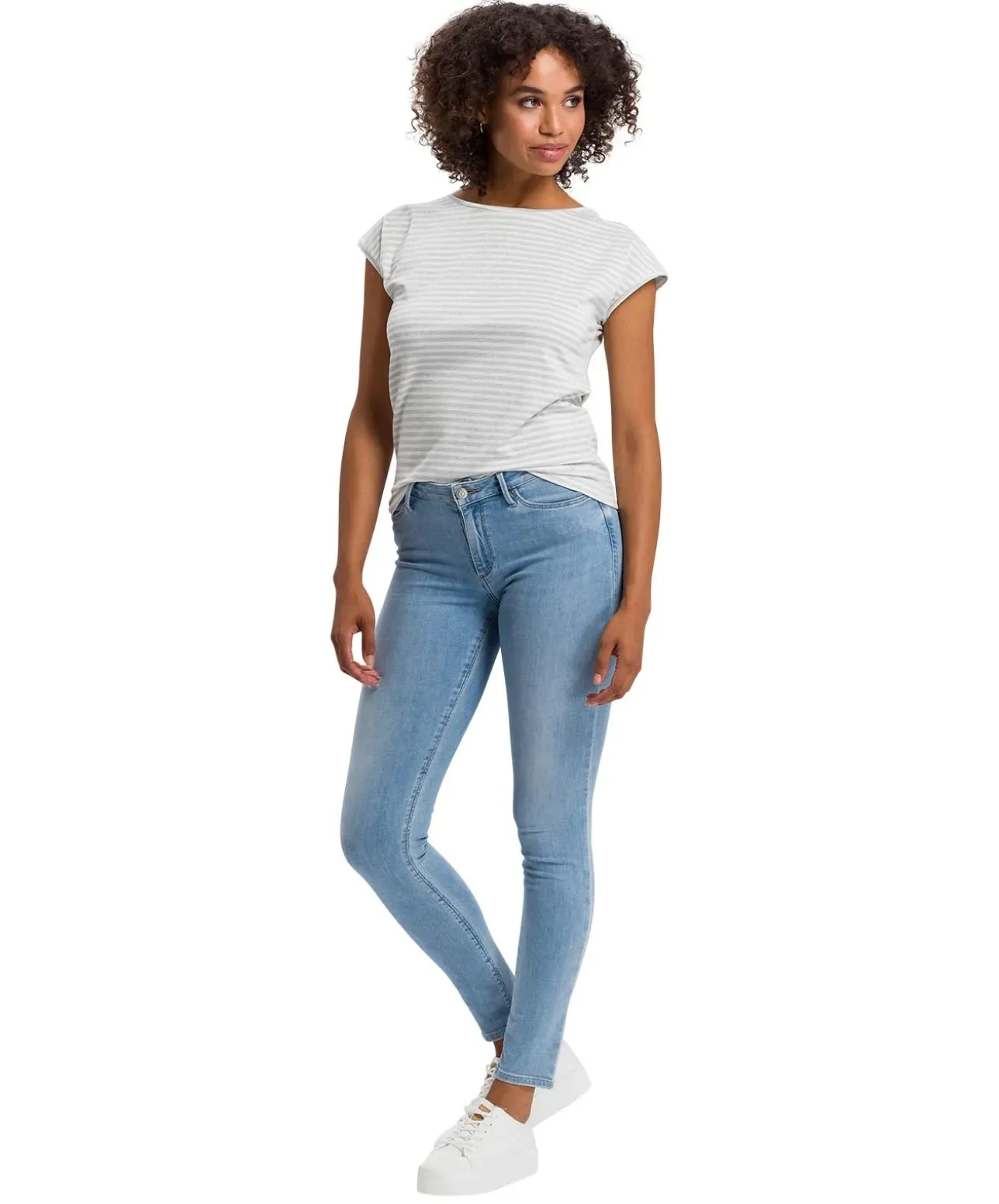 Cross Jeans Skinny Fit Alan mit High Waist in hellblau