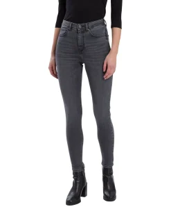 Cross Jeans Skinny Fit Judy in Dunkelgrau mit High Waist