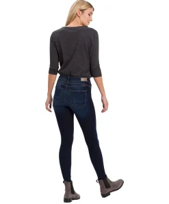 Cross Jeans Skinny Fit Judy mit Ankle-Länge in Dunkelblau