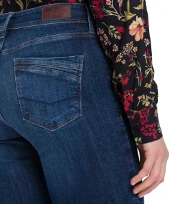 Cross Jeans Slim Fit Anya in mittelblaue mit High Waist