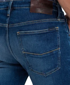 Cross Jeans Slim Fit Damien in Indigo Used-Optik