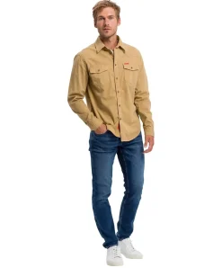 Cross Jeans Slim Fit Jimi aus mittelblauem Sweat Denim