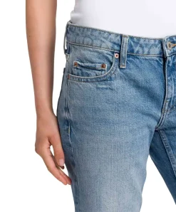 Cross Jeans Straight Fit in Mittelblauen Vintage Stil