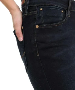 CROSS Jeans Straight Leg Rose in Blue Black Used
