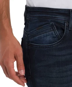 Cross Jeans Tapered Fit Jimi aus blauem Sweat Denim