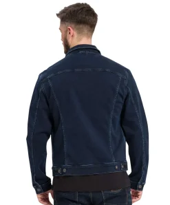 CROSS Jeansjacke mit Regular Fit in Schwarzblau