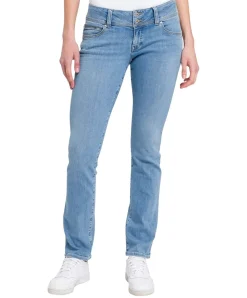Cross Loie Jeans in Hellblau mit Doppelknopf-Verschluss