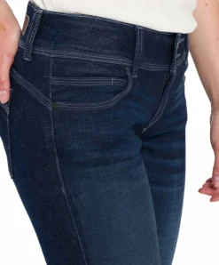 Cross Loie Jeans Regular Fit in Dunkelblau mit Doppelknopf