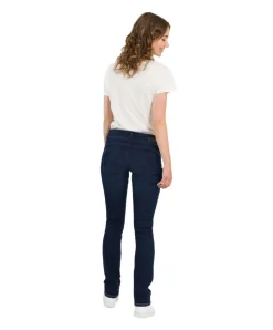 Cross Loie Jeans Regular Fit in Dunkelblau mit Doppelknopf