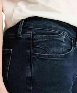 Cross Rose Jeans in Blue Black mit hohem Bund