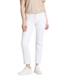 Cross Rose Jeans mit hohem Bund in Weiß