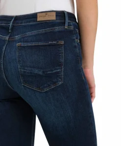 Cross Skinny Jeans Alan in Deep Blue mit hohem Bund