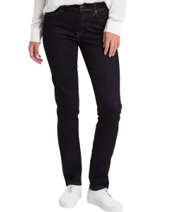 Cross Slim Fit Jeans Mom Anya in Rinsed Denim